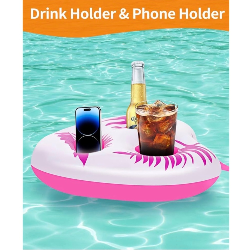 Pink Palm Leaf Inflatable Pool Float - Picture 6 of 6
